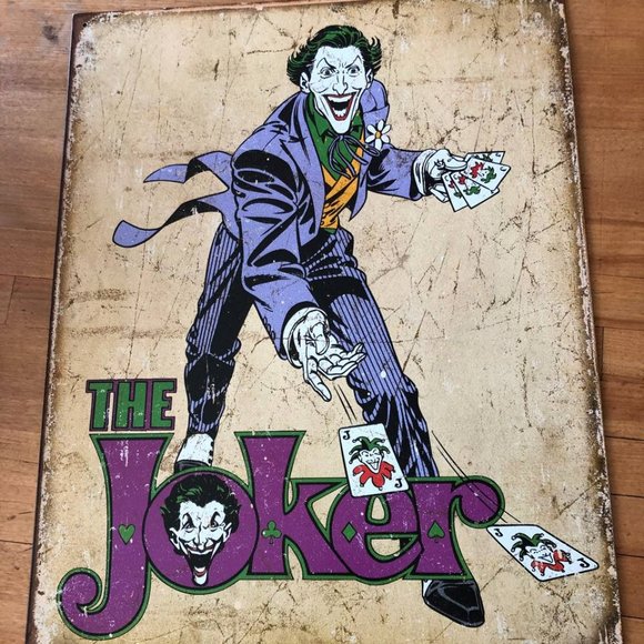 DC Comics Other - DC Comics The Joker Metal Tin Sign 12.5in x 16in